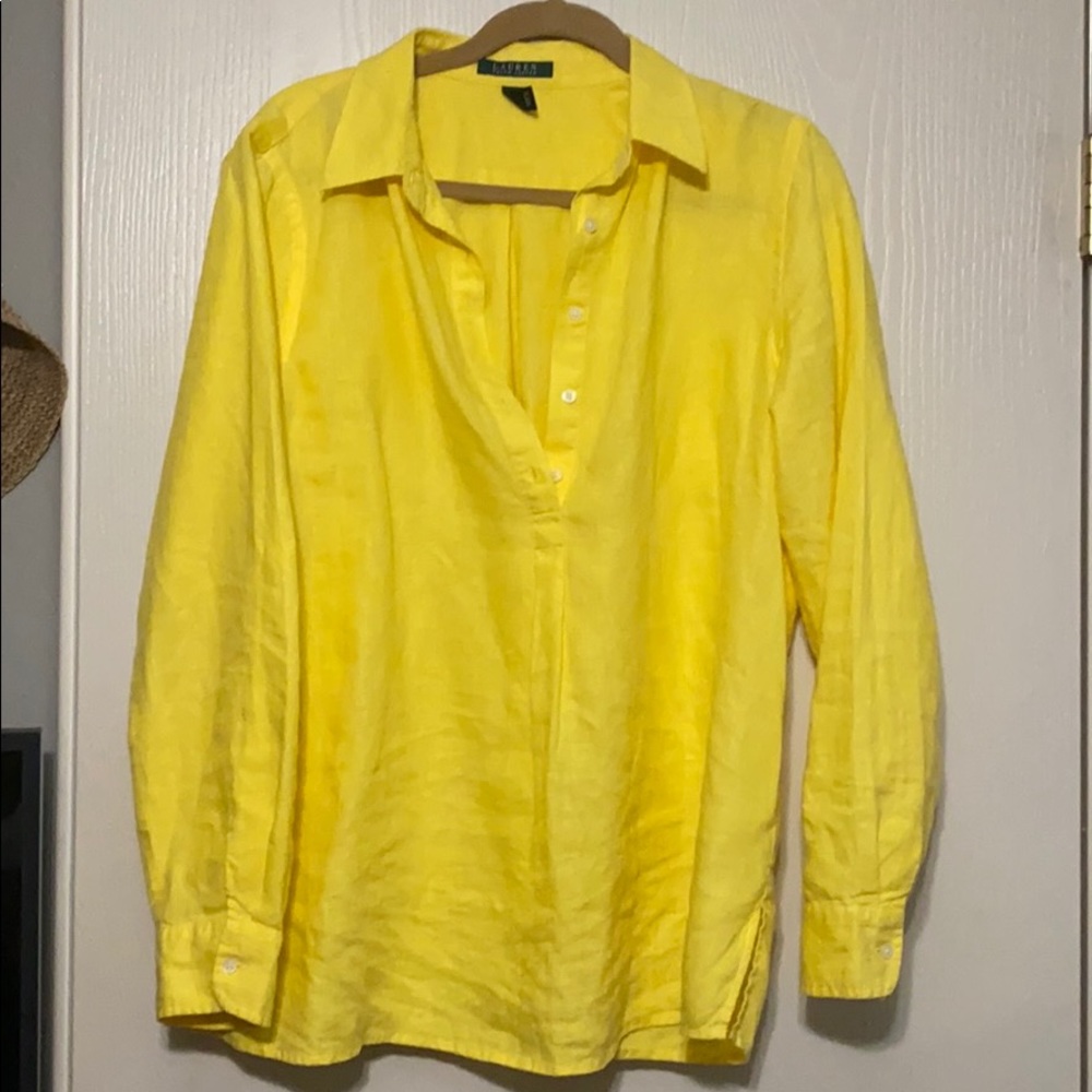 Size XL Women’s Ralph Lauren gold blouse